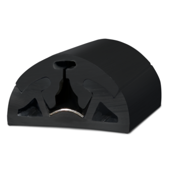 Allpa PVC Fender Profile 'Bumper', B=65mm, Black, 12m