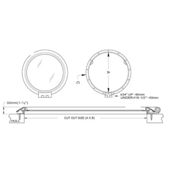 Manship Deck Hatch Stainless Steel Round 788mm