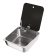 Allpa Square Sink With Glass Lid And Cold Water Tap 350x320x150mm