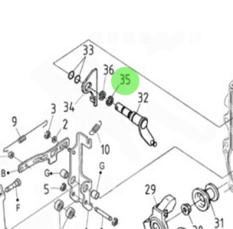 Nanni Diesel 970313667 - External Circlip for Regulator Adjustment and Governor Assemblies