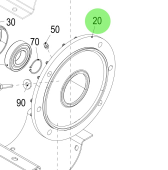 Steyr Z002117-0 - Painted Adapter Housing RAL9006 in Aluminum Casting