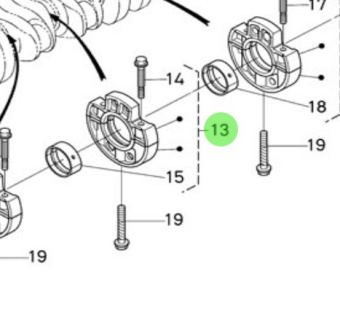 Nanni Diesel 970313439 - Main Bearing Case Assembly for N4.40 and N4.50 Engines