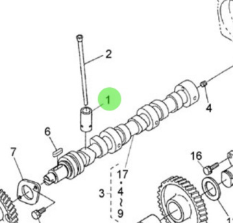 Nanni Diesel 970315018 - Valve Tappet for Camshaft System