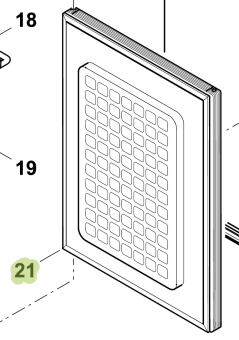 Isotherm SGC00165AA - Complete Door for Cruise CR65 Freezer