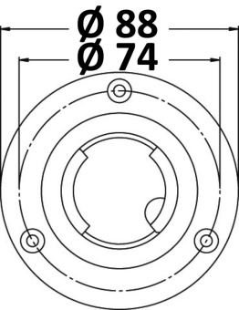 Osculati 20.463.09 - Clever Deck Filler Co-Moulded Cover Ø50mm+38WASTE