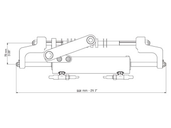 Ultraflex 43515D - Hydraulic Cylinder Front Mounting for Outboard Steering Systems UC95-OBF/1