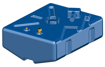 Osculati Shaped Polyethylene Fuel Tanks for Petrol 62–353 L, ISO 21487, Vent Ø16–19 mm