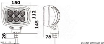 Osculati 13.312.00 - Adjustable 6x3W HD LED Light For A-Frame