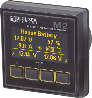 Blue Sea 1830 – M2 DC Multimeter with State of Charge (SoC), 12/24/48V