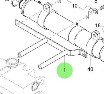 Steyr 2179030-1 - Tandem Cooler Bracket for MO94K33 and MO84K32 Engines