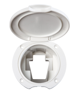 Shower With Built-In Housing, Hose Length=2,5m, White