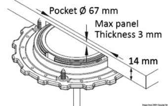 Osculati 14.515.11 - ROKK Hidden Watertight Wireless Charger 10W