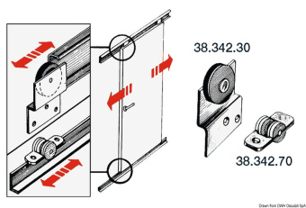 Osculati 38.342.30 - Sliding traveller 60x70 mm