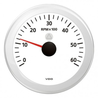 VDO A2C59512435 - Veratron ViewLine Tachometer 6.000 RPM White 85mm