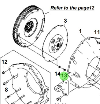 Bukh 00106-5S210 - M8 Flange Bolt for S270J Bell Housing
