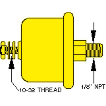 Allpa Oil Pressure Sender Single Station 80psi (5,5 Bar), 1/8" NPTF (SW: 240-33 Ohm)