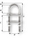 Wichard 6523 - U-bolt Pad Eye Stainless Steel 6 x 90 mm