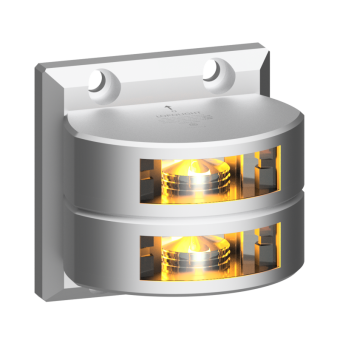 Lopolight 201-013V-ST - Navigation Light 2NM 135° Yellow, Towing, Double, Silver Anodized