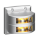 Lopolight 201-013V-ST - Navigation Light 2NM 135° Yellow, Towing, Double, Silver Anodized