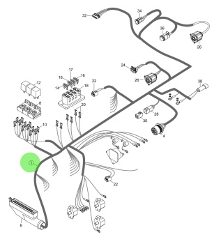 Steyr Z026032-0 - Engine Wire Harness Assembly for MO306H226, MO286H43, MO156K25 and MO126K25 Engines