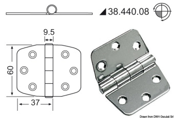 Osculati 38.440.08 - Hinges 2 mm Thickness