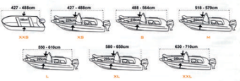 Allpa Boat Cover Size S, Silver Grey, Boat Length 488-564cm, Boat Width 239cm