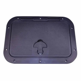 Pompanette G81020-22 - Gray Series Rectangle Inspection Hatch 248x495mm Black Plastic