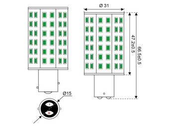Talamex LED 60 10-30V BAY15D Green