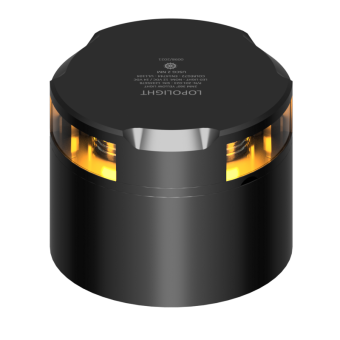 Lopolight 201-023S-B-CD - Navigation Light 2NM 360° Yellow/Strobe, Black W/Conn & Alu-Base CD