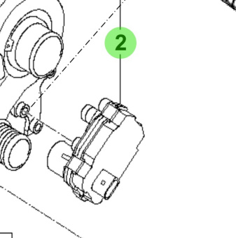 Bukh 28235-2F700 - Turbocharger Actuator for R210J Engines