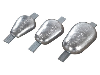 Tecnoseal Aluminium Weld-On Sacrificial Anode with Aluminium Strap for Aluminium Hulls 450 g