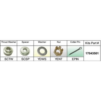 Solas Prop Nut Kit for Suzuki DT35/DF40 TO DF60A/DT65 (C Series)