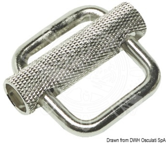 Osculati Stainless Steel Buckle with Slider – 25-50 mm Webbing, 900 kg Load Capacity