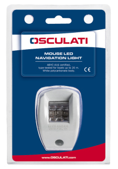 Osculati 11.038.01 - Mouse Navigation Light Red ABS Body White