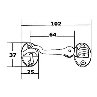 Marine Town AISI 316 Double Swivel Doorstop Hook