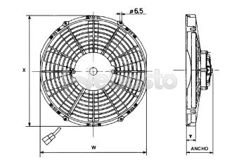 Webasto 62080084S1B - Fan 12V D385 4000 m3/h (Previous: 080084.1/1)