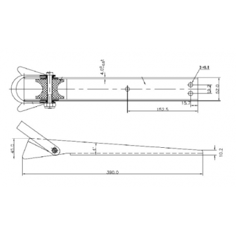 Stainless Steel Bow Roller 390 mm
