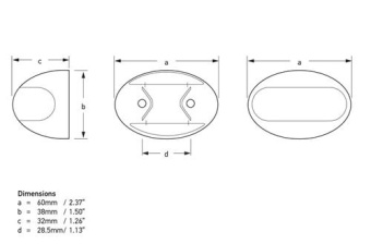 Hella LED Surface-Mounted Lamp 12/24V Red