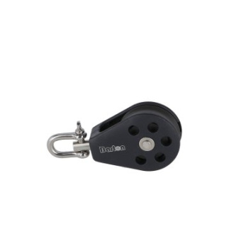 Barton N03131 - Single Swivel Block with Becket Size 3 45mm – Plain Bearing, Ø45mm Sheave, Max Rope 10mm