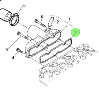 Nanni Diesel 970307828 - Intake Manifold Gasket for 3.75HE and N3.21 Engines