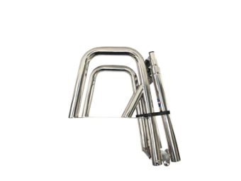 Allpa Stainless Steel Telescopic Bathing Ladder 'Cruiser' For Transform Platform; 3+1 Oval Steps