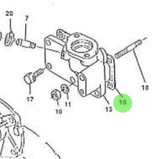 Nanni Diesel 970494618 - Thermostat Housing Gasket for Fresh Water Pump