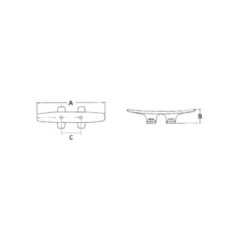 SA.FE. Anodized Die Cast Aluminium Cleat 200 mm
