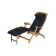 Teak Folding Sun Lounger Navy Deluxe