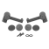 Goiot Cristal/Integration (46.33-Series) Plastic Pair Of Inside Right/Left Large Handles, With Mounting Kit (Gray)