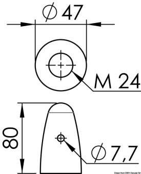 Osculati 43.514.00 - Zinc Ogive For Propeller Ø 35/40 mm