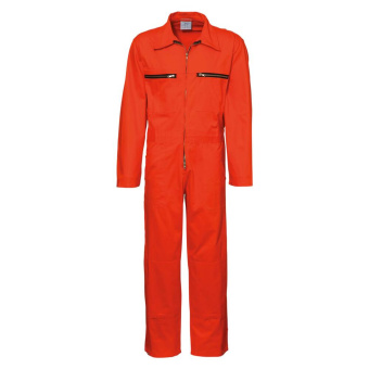 Overalls With Zipper, Orange, Size 54