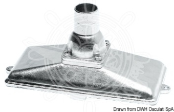 Osculati AISI 316 Stainless Steel Suction Strainer with Check Valve and Vent, Vertical Hose Connection