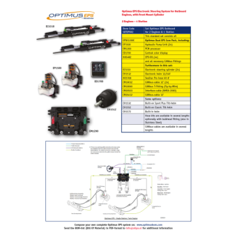 SeaStar Set Optimus EPS Outboard For 2 Engines & 1 Station