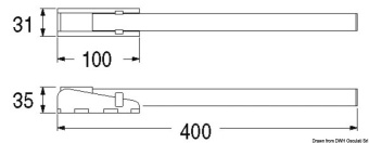 Osculati 49.563.00 - Universal Foldable Handle for Climbing Ladder of Stern Gangplank